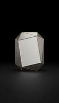 Vertex Polished Pewter Geometric Mirror